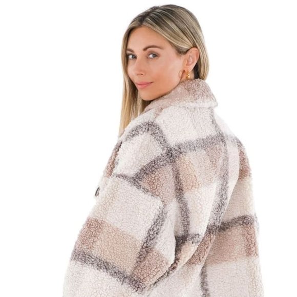 BB DAKOTA Plaid To See You Coat - Picture 2 of 7